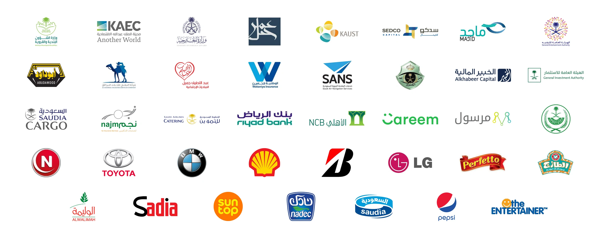 Logos of Framedkeys clients and partners, including government entities, banks and international brands